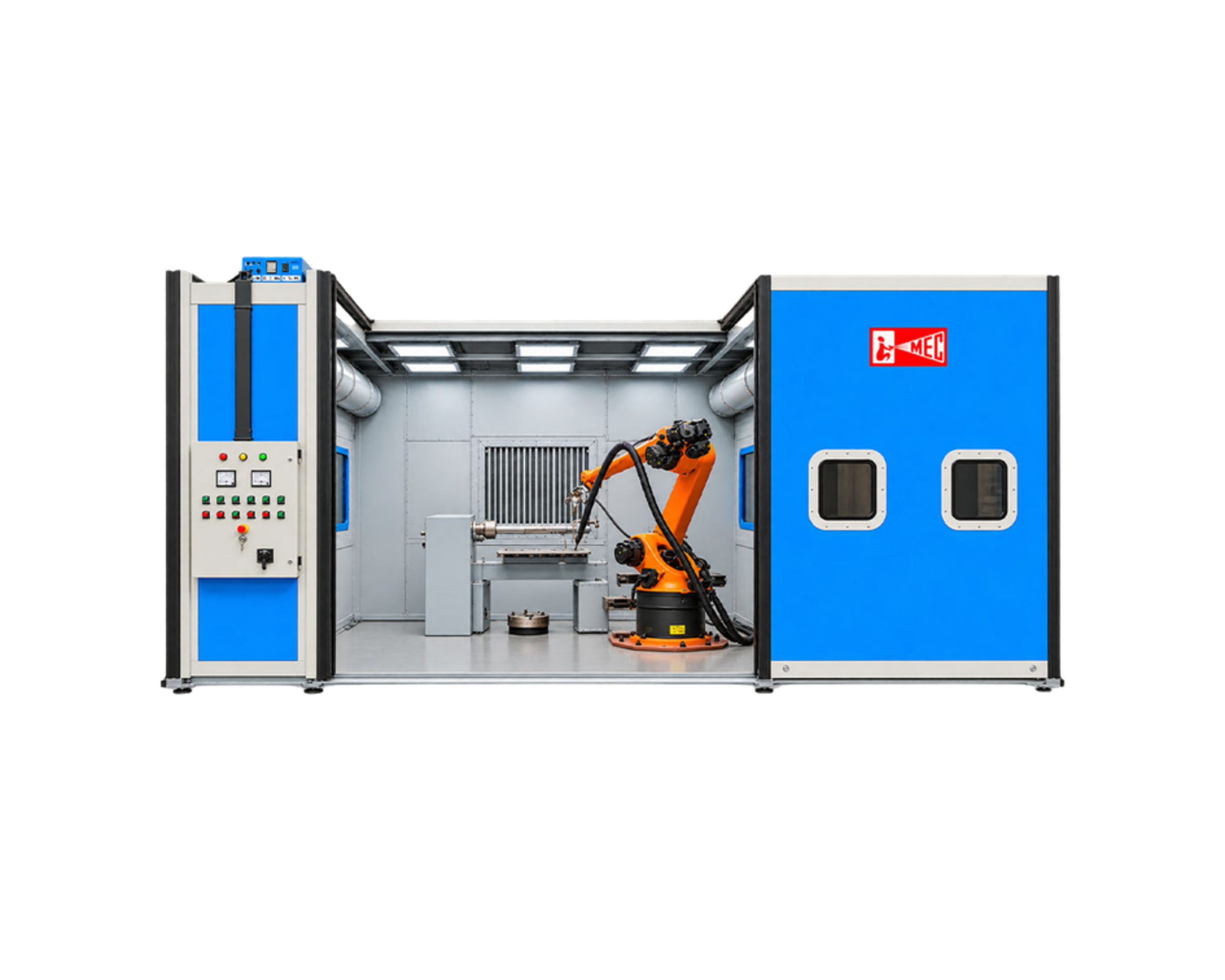 Compact Robotic Coating Cell with Integrated Process Enclosure